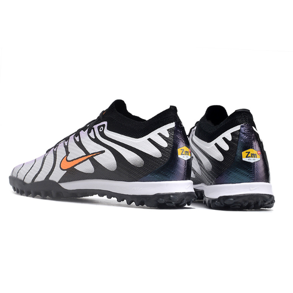 Nike Zoom Mercurial Vapor 15 Elite White Black and Orange TF Kids