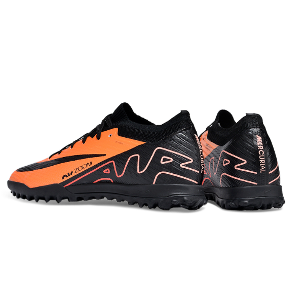 Nike Zoom Mercurial Vapor 15 Elite Orange and Black TF Kids