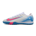 Nike Zoom Mercurial Vapor 16 Elite Kids White Blue and Pink Turf TF Football Boot