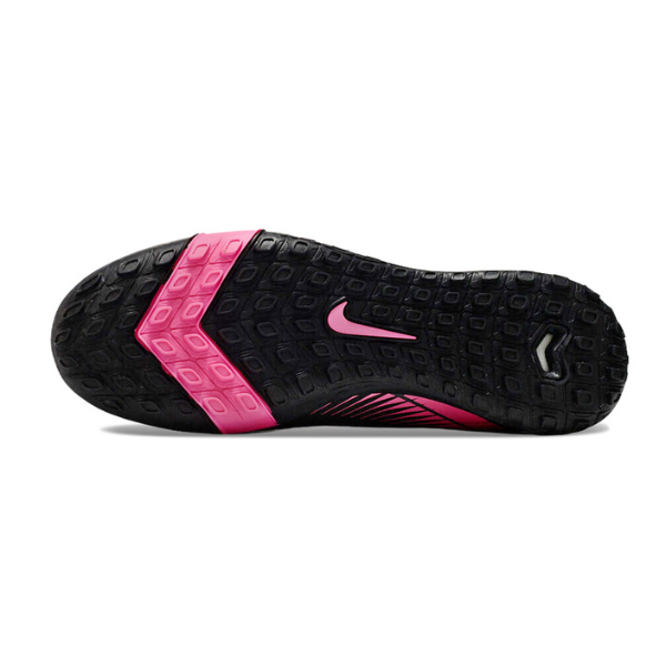 Nike Zoom Mercurial Vapor 16 Elite Black and Pink Turf TF Kids Football Boot
