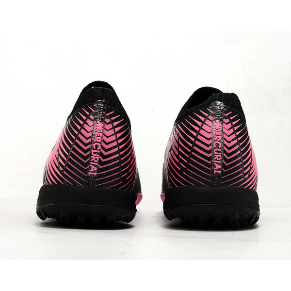 Nike Zoom Mercurial Vapor 16 Elite Black and Pink Turf TF Kids Football Boot