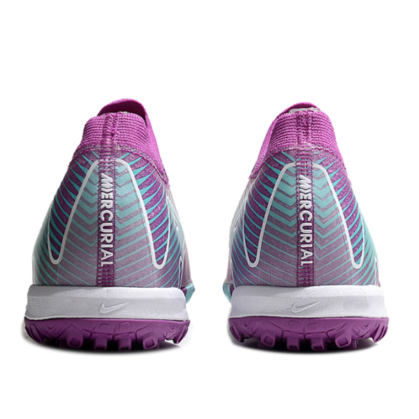 Nike Zoom Mercurial Vapor 16 Elite Kids Purple and Light Blue Turf TF Football Boot