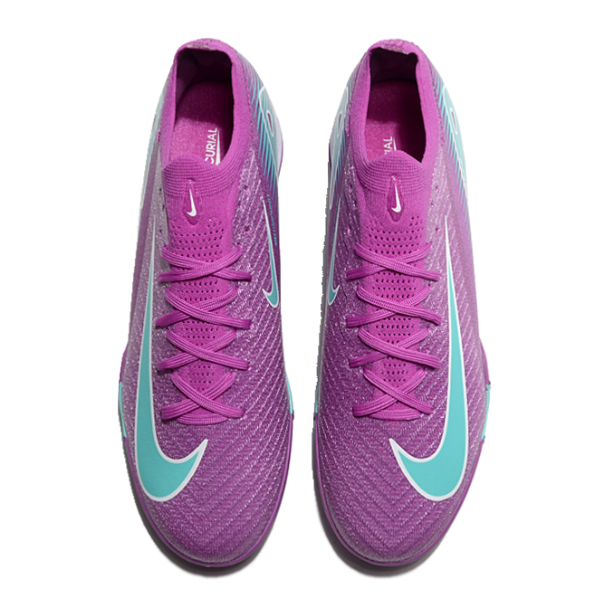 Nike Zoom Mercurial Vapor 16 Elite Kids Purple and Light Blue Turf TF Football Boot