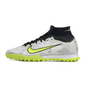 Nike Zoom Mercurial Superfly 9 Elite Gray and Green TF Kids