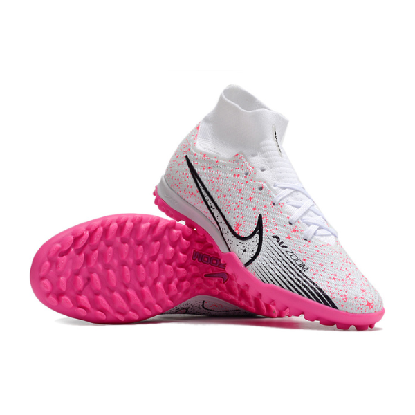 Nike Zoom Mercurial Superfly 9 Elite White and Pink TF Kids