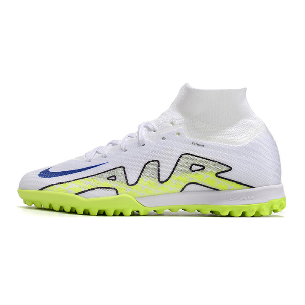 Nike Zoom Mercurial Superfly 9 Elite White and Green TF Kids