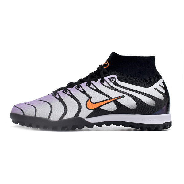 Nike Zoom Mercurial Superfly 9 Elite Gray and Black TF Kids