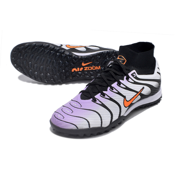 Nike Zoom Mercurial Superfly 9 Elite Gray and Black TF Kids