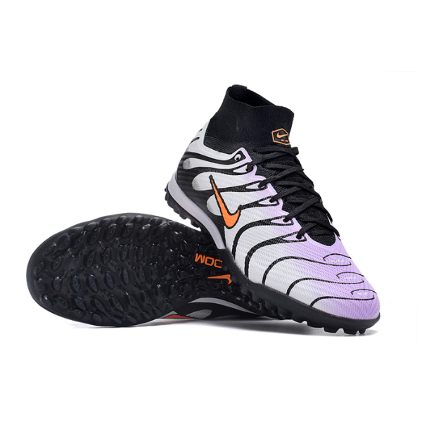 Nike Zoom Mercurial Superfly 9 Elite Gray and Black TF Kids
