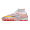 Nike Zoom Mercurial Superfly 9 Elite Silver and Orange TF Kids