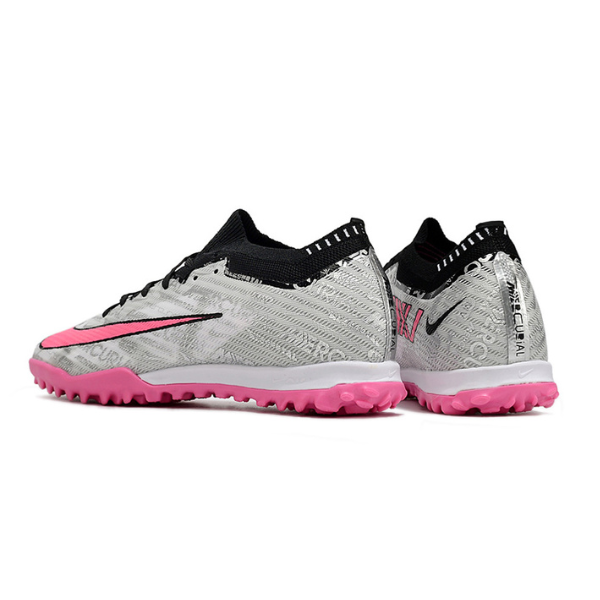 Nike Zoom Mercurial Vapor 15 Elite Gray and Pink TF Kids