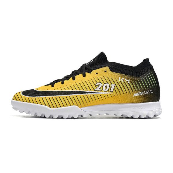 Nike Zoom Mercurial Vapor 15 Elite Yellow and Black TF Kids