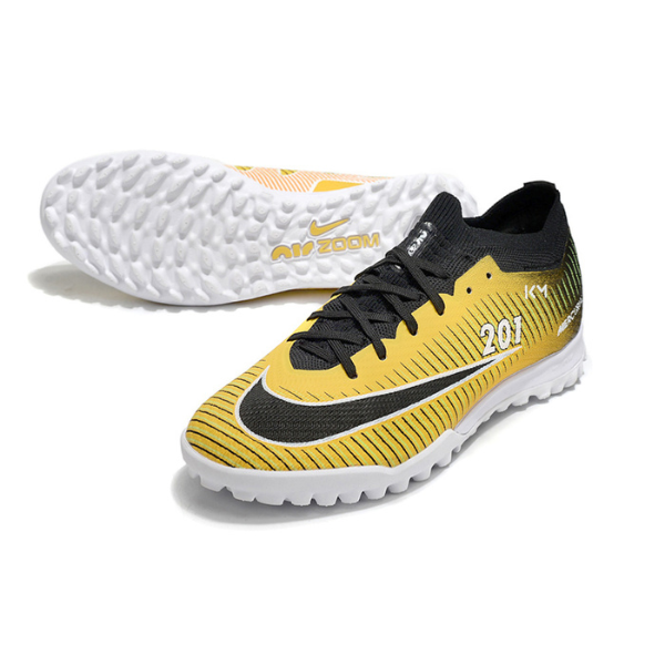 Nike Zoom Mercurial Vapor 15 Elite Yellow and Black TF Kids