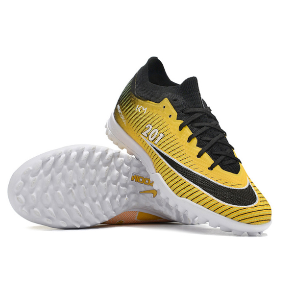 Nike Zoom Mercurial Vapor 15 Elite Yellow and Black TF Kids