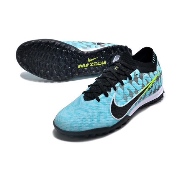 Nike Zoom Mercurial Vapor 15 Elite Light Blue and Black TF Kids