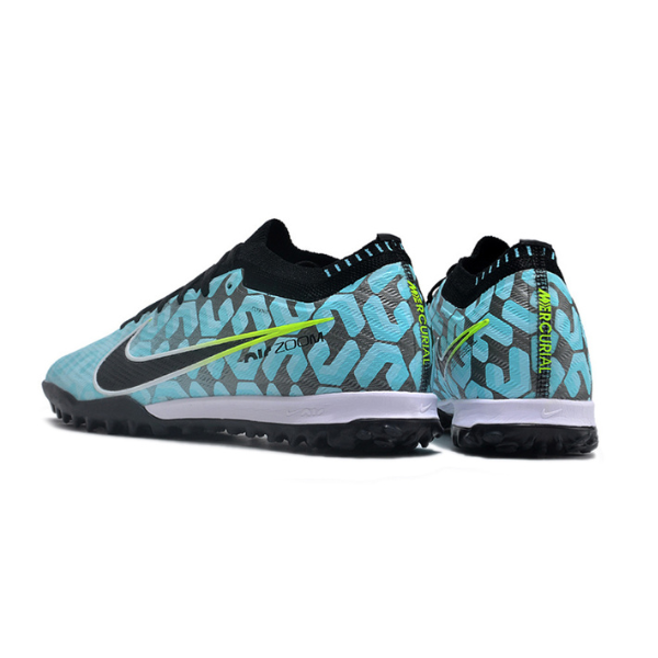 Nike Zoom Mercurial Vapor 15 Elite Light Blue and Black TF Kids