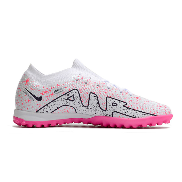 Nike Zoom Mercurial Vapor 15 Elite White and Pink TF Kids