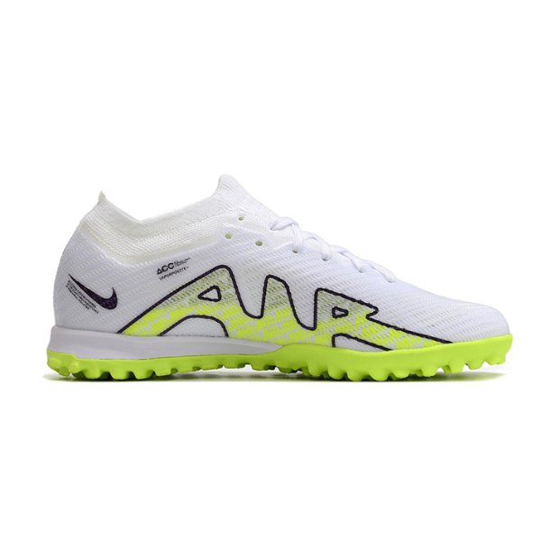 Nike Zoom Mercurial Vapor 15 Elite White and Green TF Kids