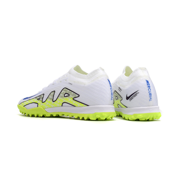 Nike Zoom Mercurial Vapor 15 Elite White and Green TF Kids
