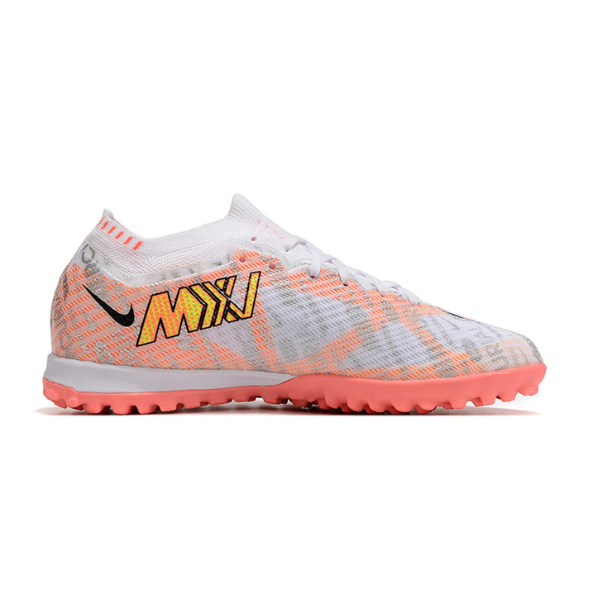 Nike Zoom Mercurial Vapor 15 Elite Silver and Orange TF Kids