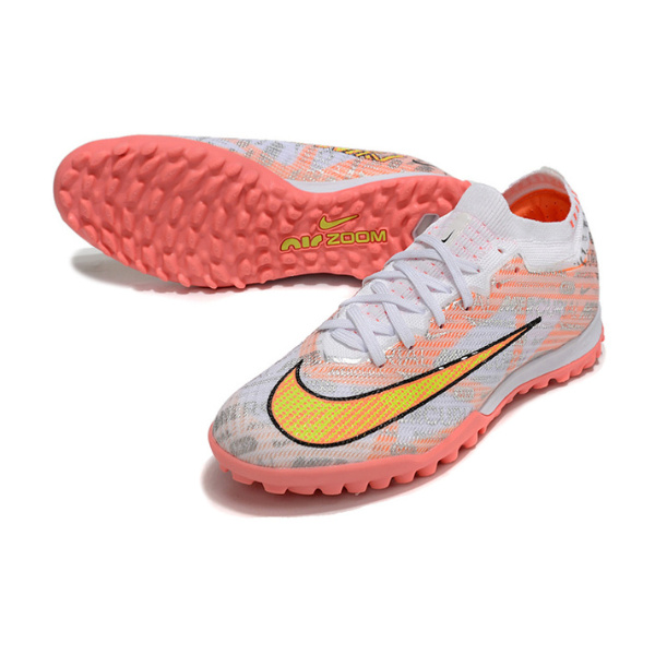 Nike Zoom Mercurial Vapor 15 Elite Silver and Orange TF Kids