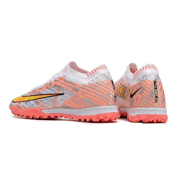 Nike Zoom Mercurial Vapor 15 Elite Silver and Orange TF Kids