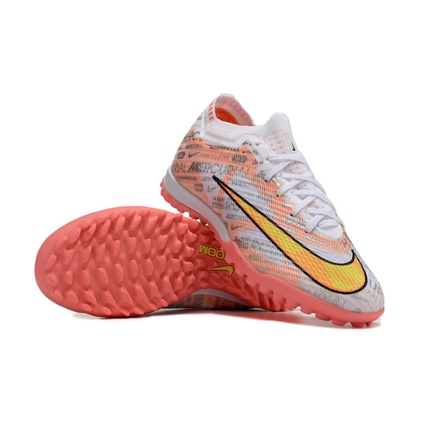 Nike Zoom Mercurial Vapor 15 Elite Silver and Orange TF Kids