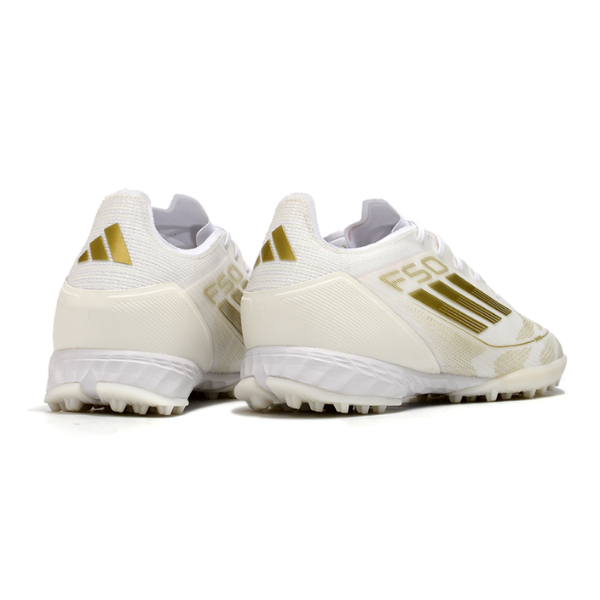 Adidas F50 Elite White and Gold TF