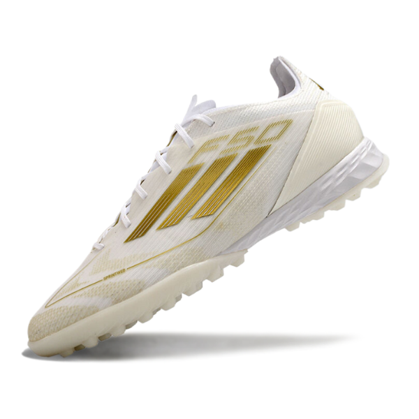 Adidas F50 Elite White and Gold TF