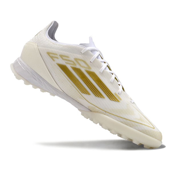 Adidas F50 Elite White and Gold TF