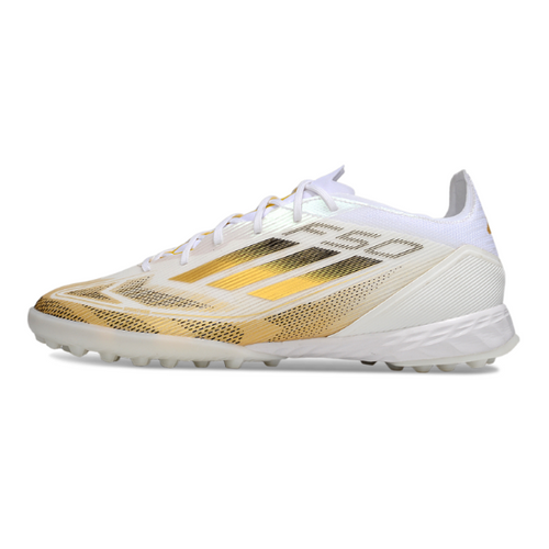 Adidas F50 Elite White and Gold TF