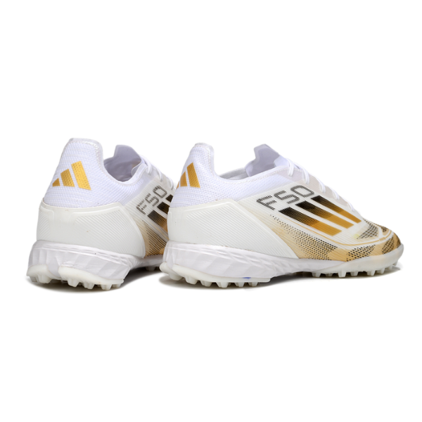 Adidas F50 Elite White and Gold TF