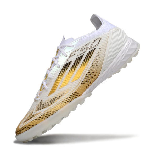 Adidas F50 Elite White and Gold TF