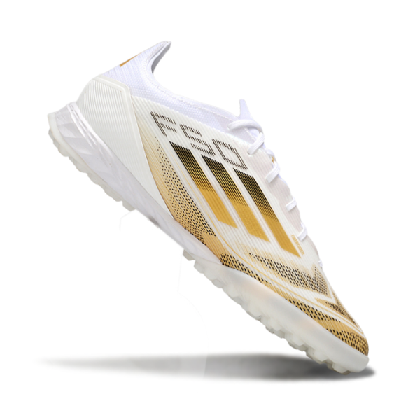 Adidas F50 Elite White and Gold TF