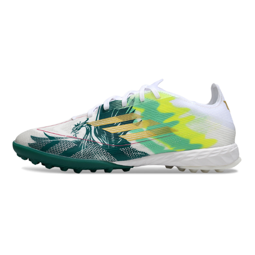 Adidas F50 Elite White and Green TF