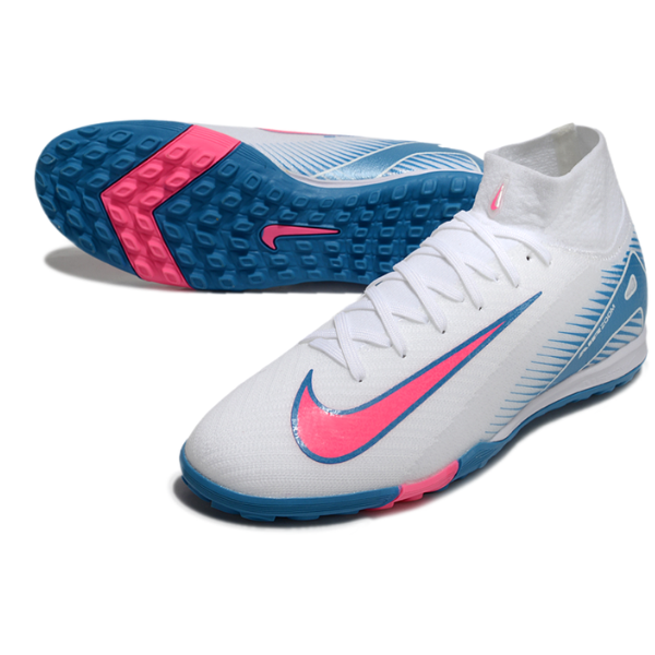 Nike Zoom Mercurial Superfly 10 Elite White Light Blue and Pink TF