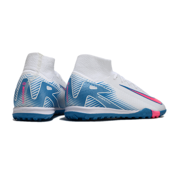 Nike Zoom Mercurial Superfly 10 Elite White Light Blue and Pink TF