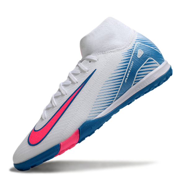 Nike Zoom Mercurial Superfly 10 Elite White Light Blue and Pink TF