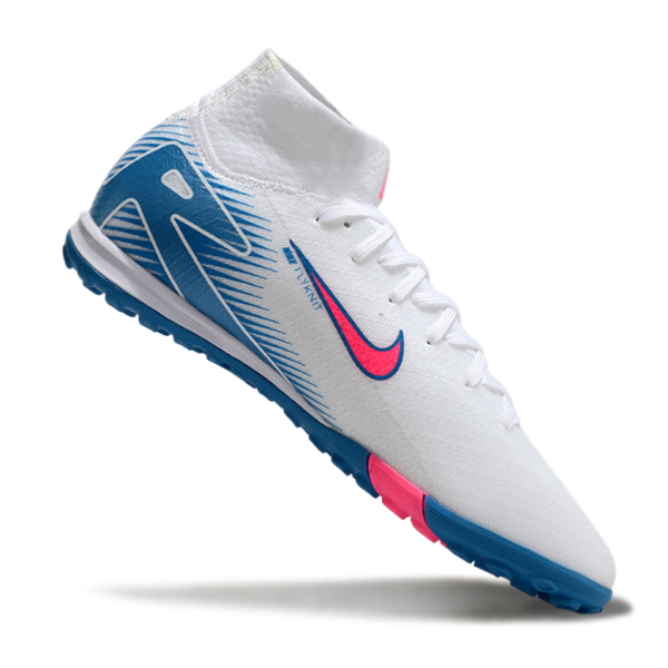 Nike Zoom Mercurial Superfly 10 Elite White Light Blue and Pink TF
