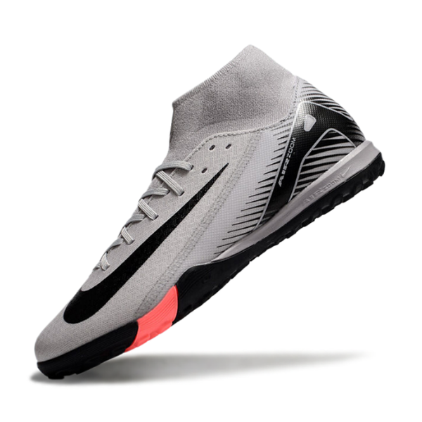 Nike Zoom Mercurial Superfly 10 Elite Gray and Black TF