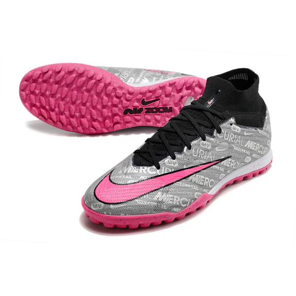 Nike Zoom Mercurial Superfly 9 Elite Gray and Pink TF