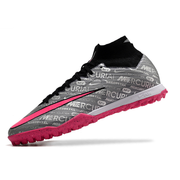 Nike Zoom Mercurial Superfly 9 Elite Gray and Pink TF