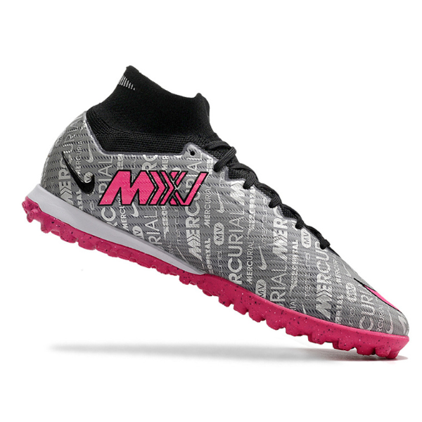 Nike Zoom Mercurial Superfly 9 Elite Gray and Pink TF