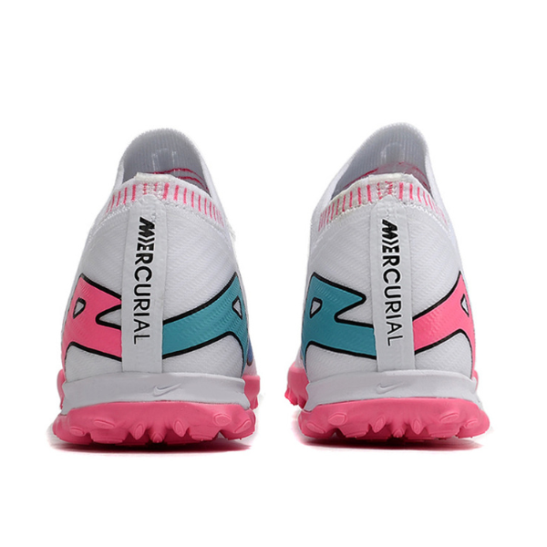 Nike Zoom Mercurial Vapor 15 Elite White Pink and Blue TF