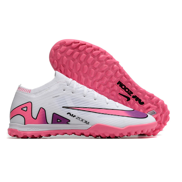 Nike Zoom Mercurial Vapor 15 Elite White Pink and Blue TF