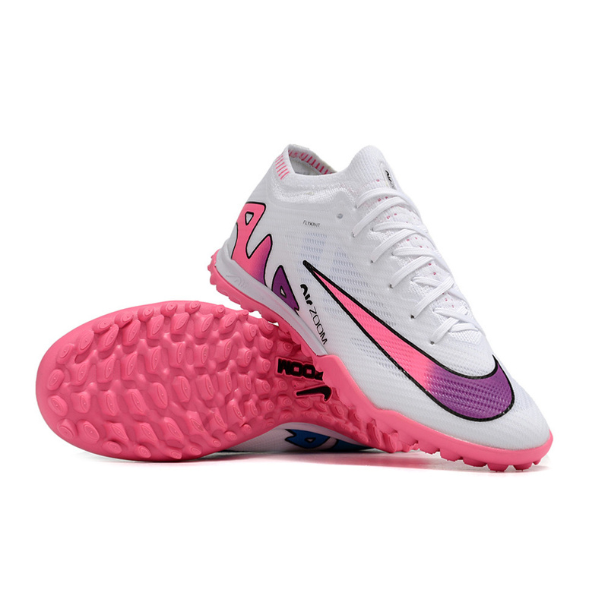 Nike Zoom Mercurial Vapor 15 Elite White Pink and Blue TF