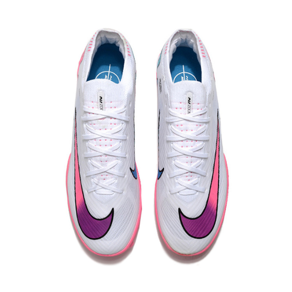 Nike Zoom Mercurial Vapor 15 Elite White Pink and Blue TF