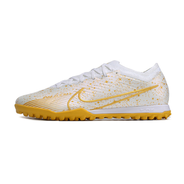 Nike Zoom Mercurial Vapor 15 Elite White and Gold TF