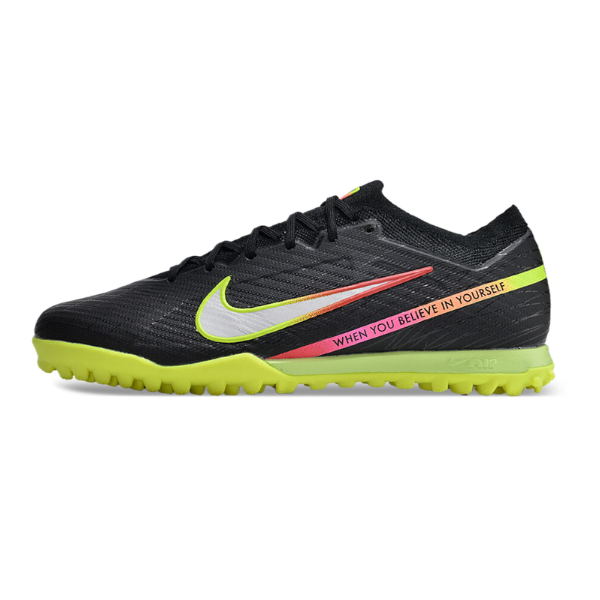 Nike Zoom Mercurial Vapor 15 Elite Black and Green TF