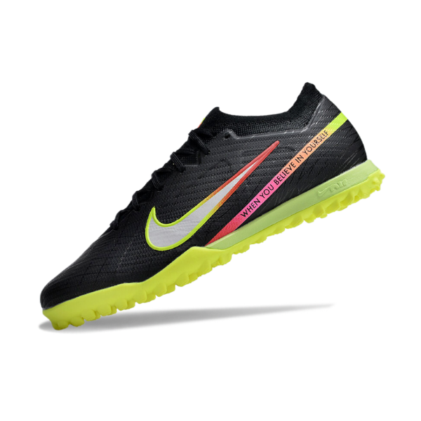 Nike Zoom Mercurial Vapor 15 Elite Black and Green TF